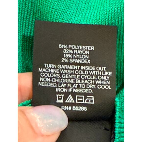 Express Golf Green Reversible Silky Soft Sweater Size XS NWT - Picture 6 of 8